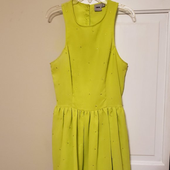 ASOS Lime Green Skater Skirt: US 6 - Picture 2 of 14
